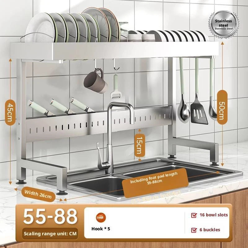 Adjustable Sink Drying Rack Over The Sink