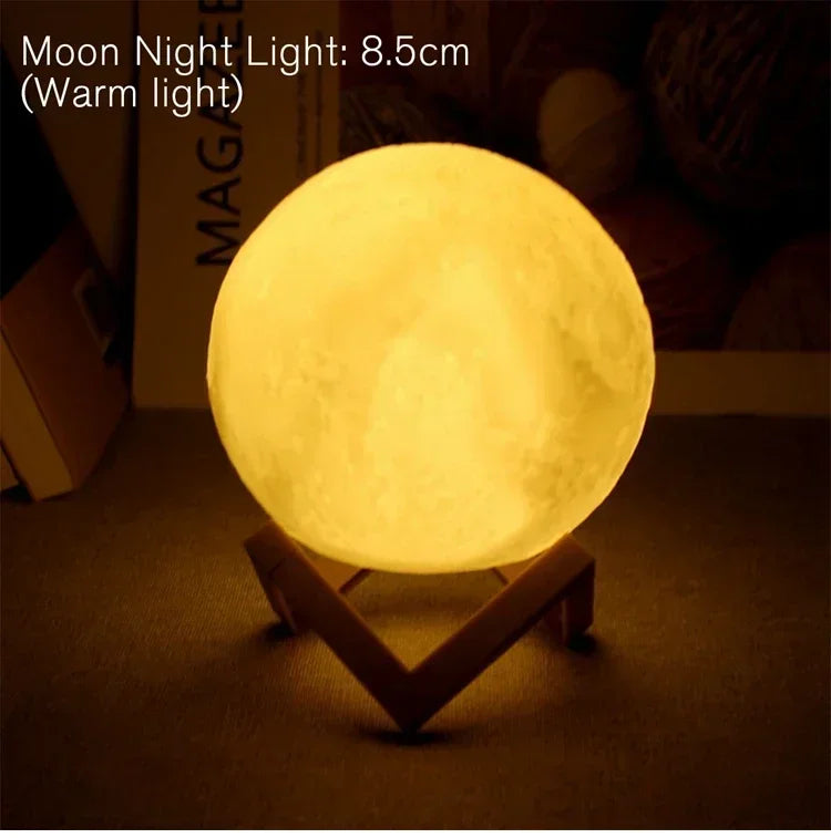LED Night Light 8cm Moon Lamp LED Night Light 8cm Moon Lamp