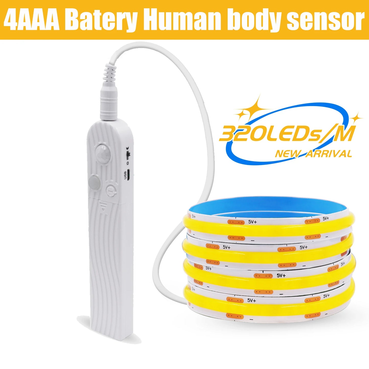 Motion Sensor LED Strip Light 5V