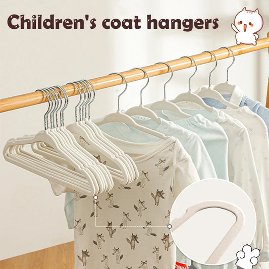 10/20pcs Velvet Hangers Non-Slip Rotin Baby Clothes Hangers