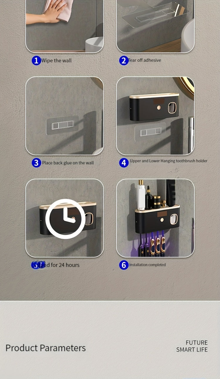 Smart UV Sanitizing Toothbrush Holder & Automatic