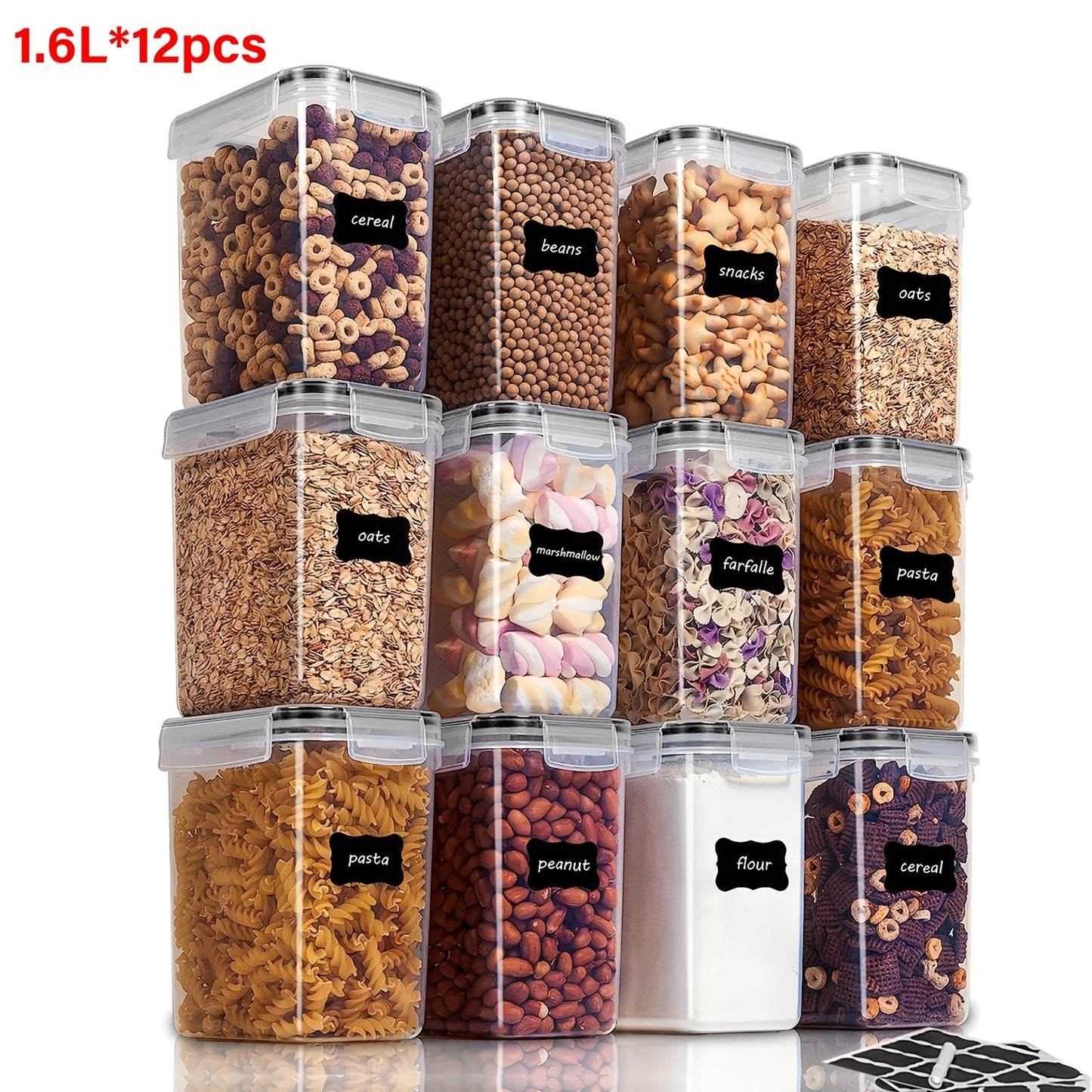 airtight food storage containers  | Set of 12 Food Storage