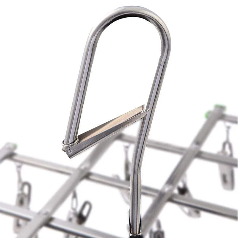 Stainless Steel Foldable Laundry Hanger - Windproof & Rust