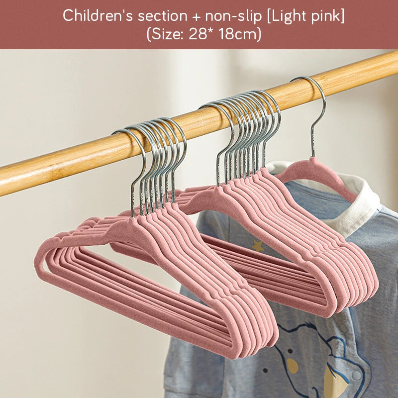 10/20pcs Velvet Hangers Non-Slip Rotin Baby Clothes Hangers