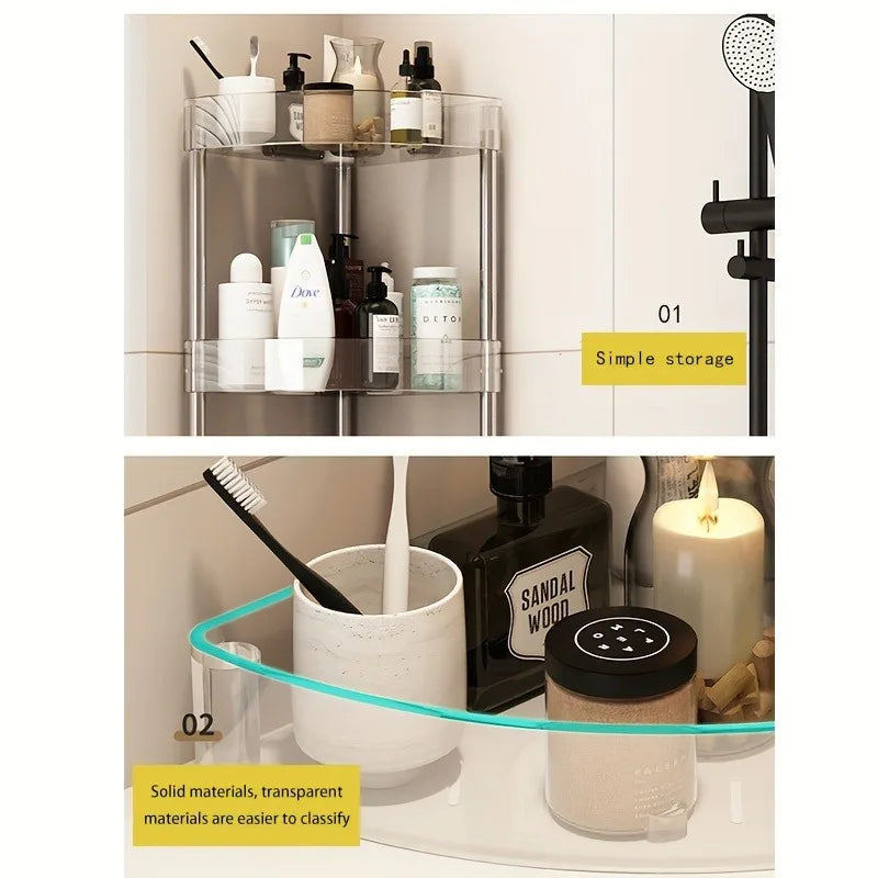 Plastic Bathroom Shelf Trolley Organizer - 5-Tier Storage