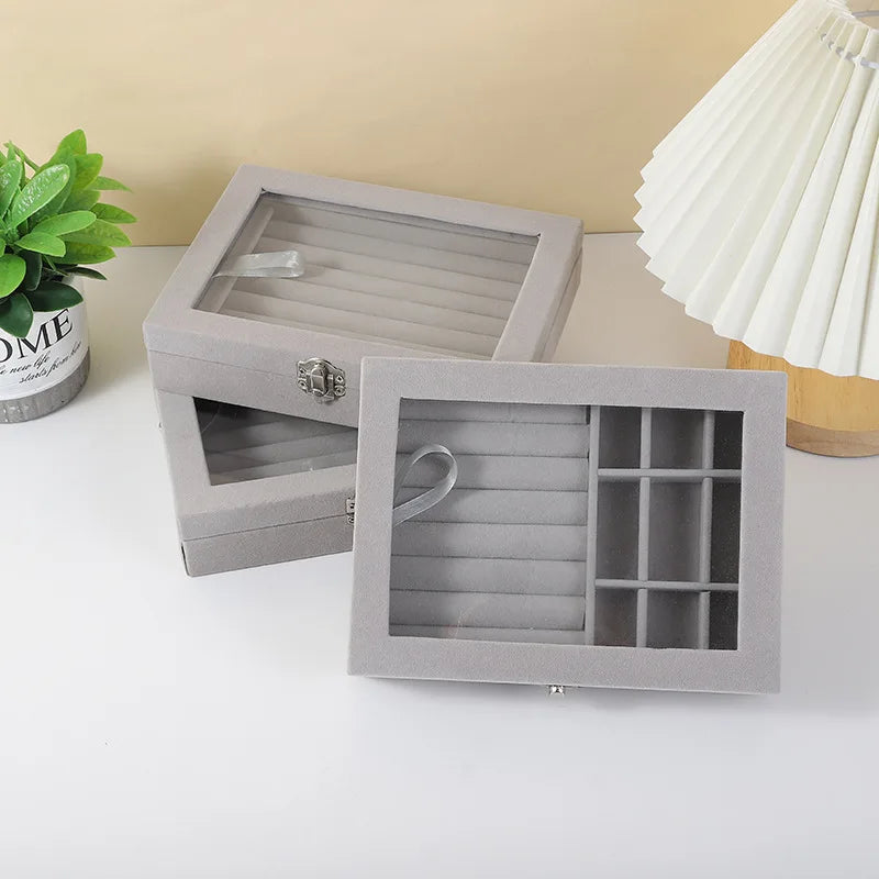 Velvet Jewelry Storage Organizer for Earrings and Necklaces