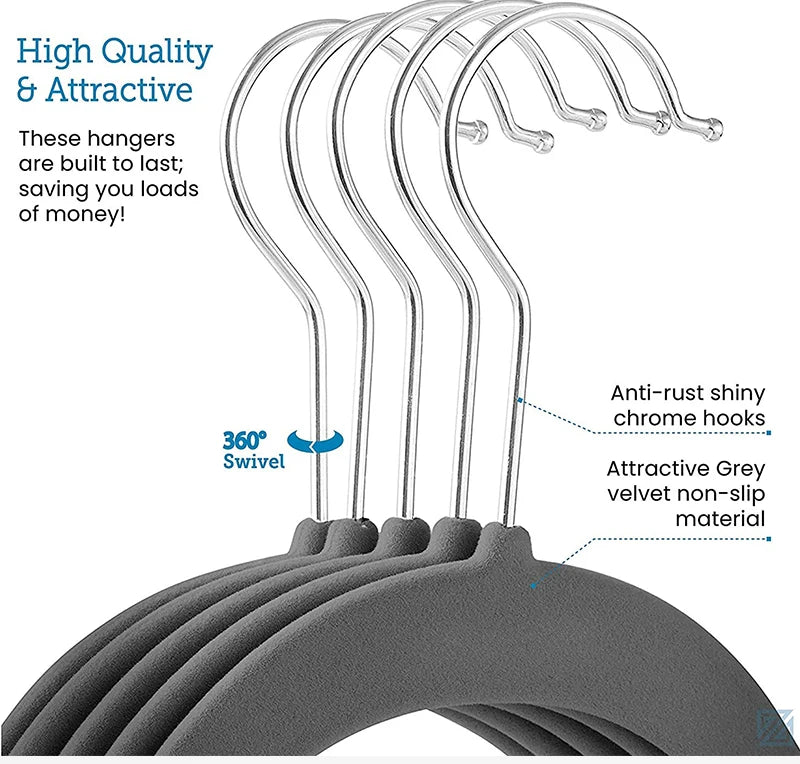 10/20pcs Velvet Hangers Non-Slip Rotin Baby Clothes Hangers