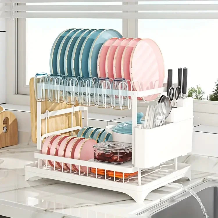 2 Tier Large Dish Drying Rack for Kitchen Counter