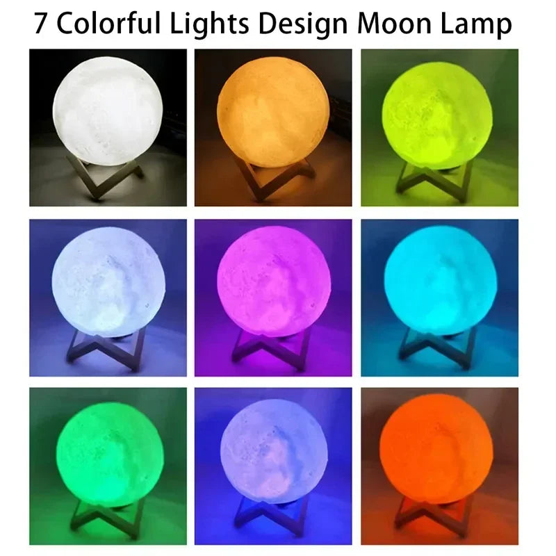 LED Night Light 8cm Moon Lamp LED Night Light 8cm Moon Lamp