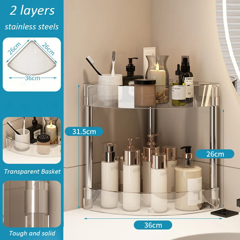 Plastic Bathroom Shelf Trolley Organizer - 5-Tier Storage