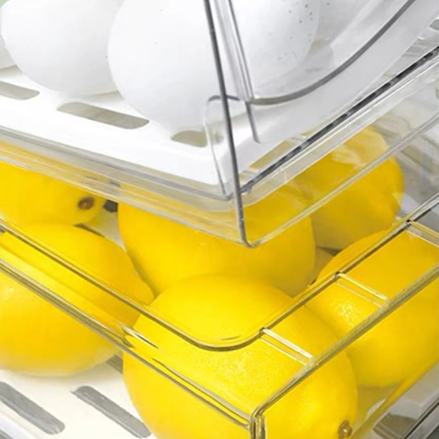 Stackable Fridge Organizer Bins for Efficient Storage