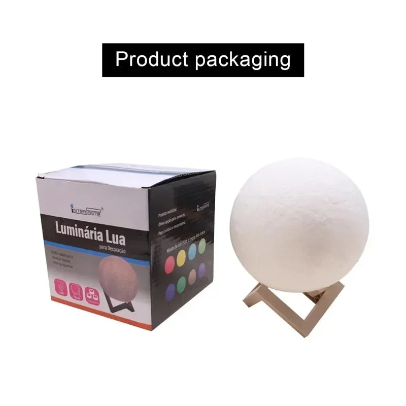 LED Night Light 8cm Moon Lamp LED Night Light 8cm Moon Lamp