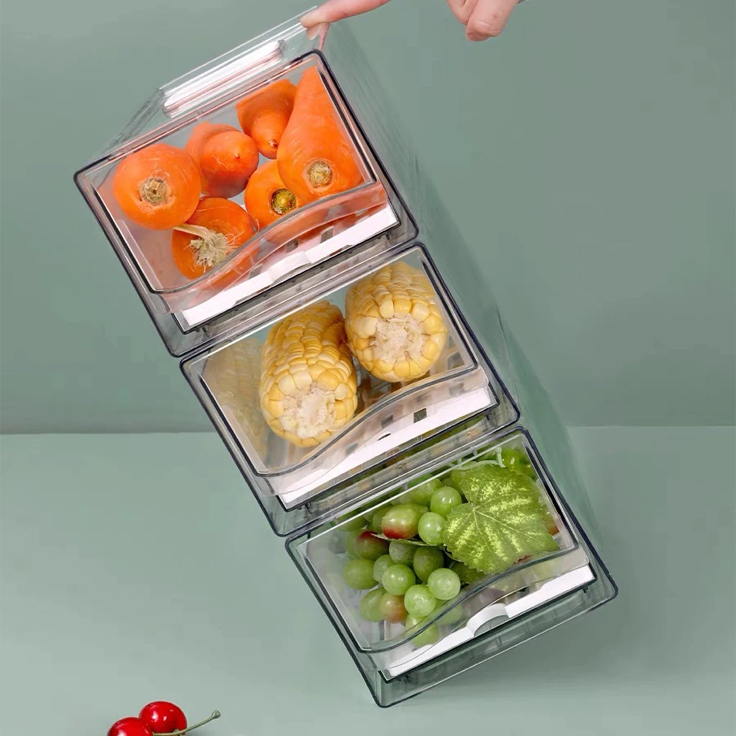 Stackable Fridge Organizer Bins for Efficient Storage
