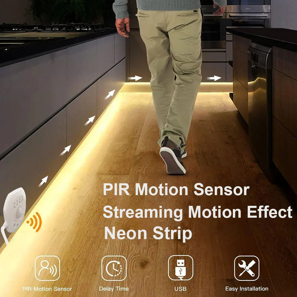 USB Motion Sensor LED Strip Lights for Indoor Use