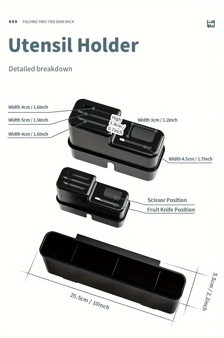 2 Tier Large Dish Drying Rack for Kitchen Counter