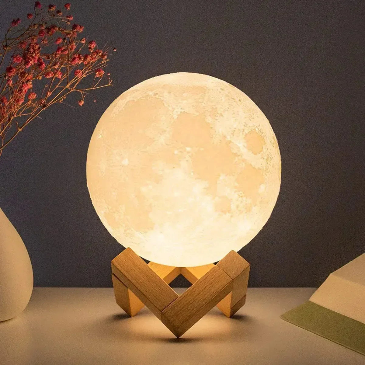 LED Night Light 8cm Moon Lamp LED Night Light 8cm Moon Lamp