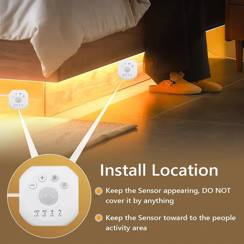 USB Motion Sensor LED Strip Lights for Indoor Use
