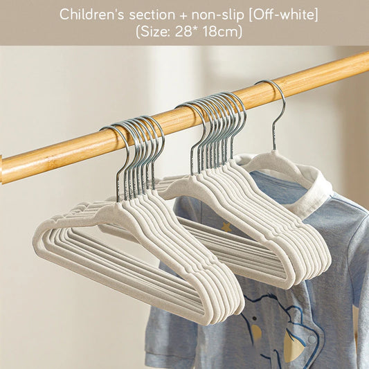 10/20pcs Velvet Hangers Non-Slip Rotin Baby Clothes Hangers