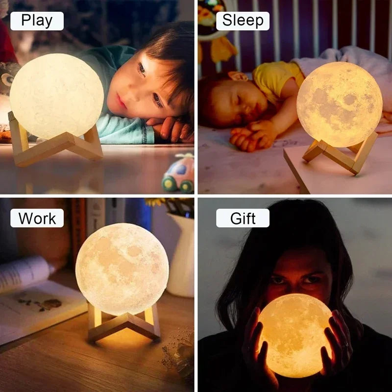 LED Night Light 8cm Moon Lamp LED Night Light 8cm Moon Lamp