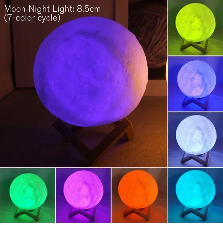 LED Night Light 8cm Moon Lamp LED Night Light 8cm Moon Lamp
