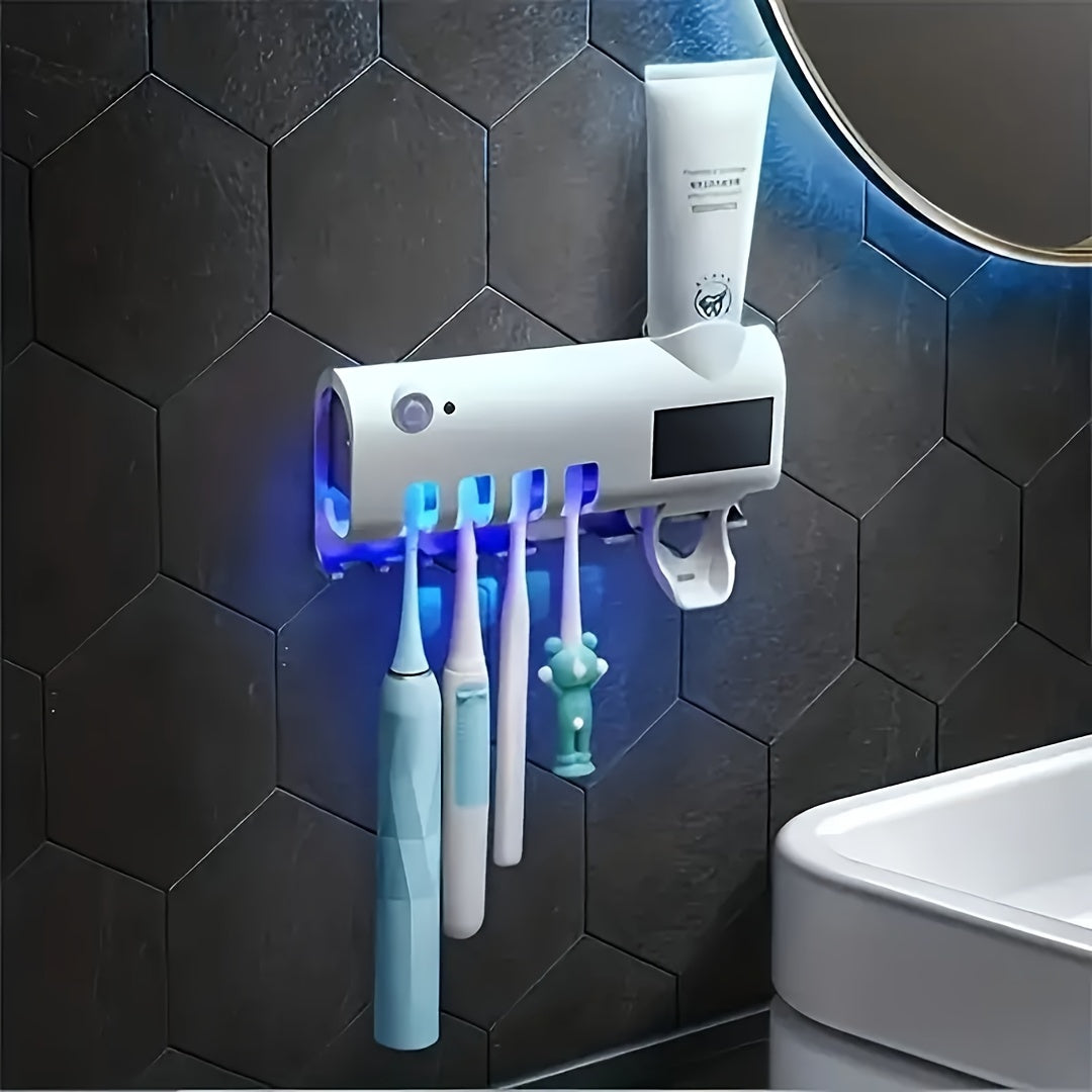 Wall Mounted Toothbrush Holder toothpaste dispenser