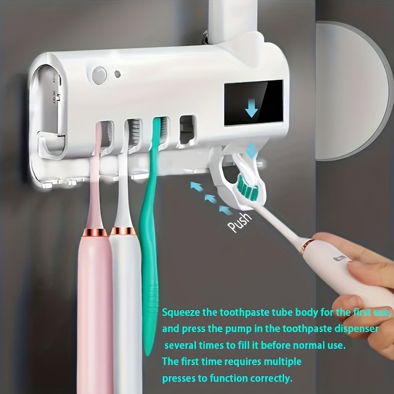 Wall Mounted Toothbrush Holder toothpaste dispenser