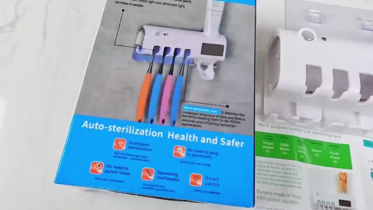 Wall Mounted Toothbrush Holder toothpaste dispenser