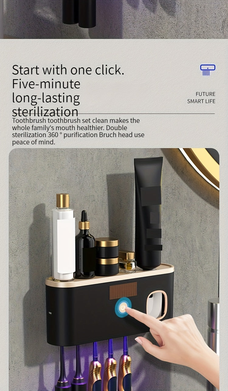 Smart UV Sanitizing Toothbrush Holder & Automatic