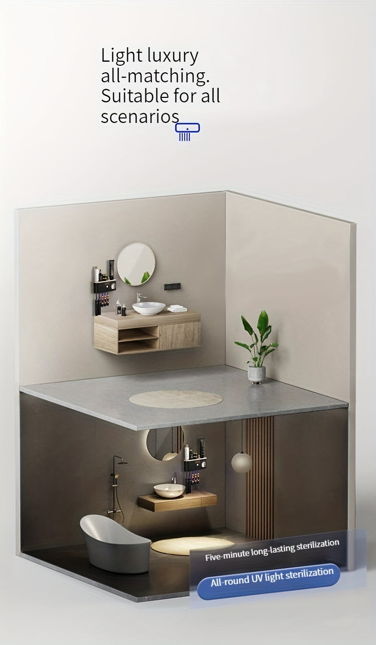 Smart UV Sanitizing Toothbrush Holder & Automatic