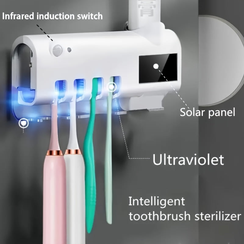 Wall Mounted Toothbrush Holder toothpaste dispenser
